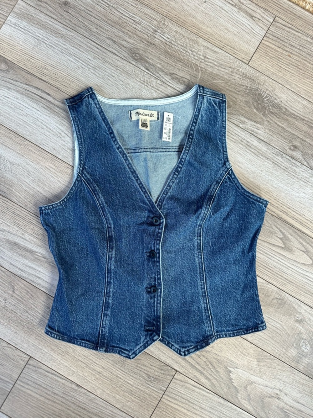 Madewell Denim Fitted Vest
